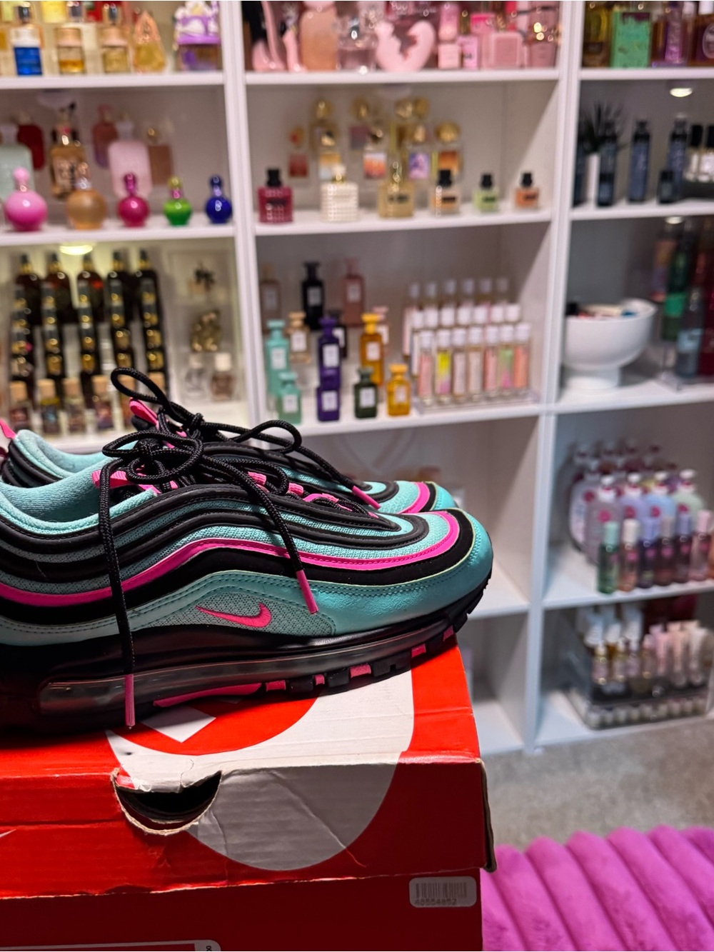 Nike Women's Air Max 97 in Teal, Pink and Black